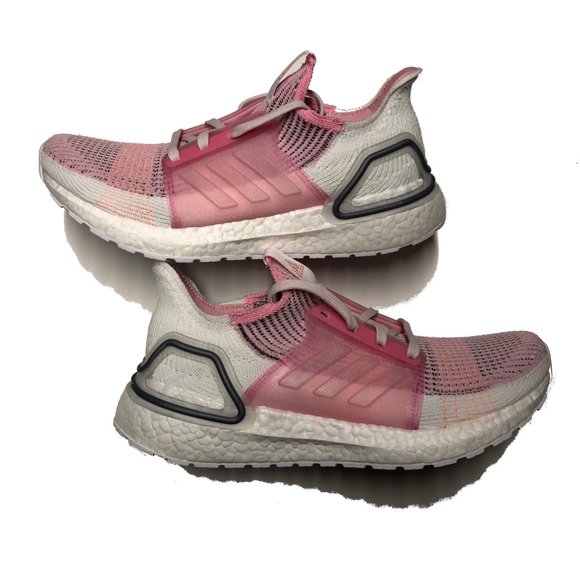 adidas Ultraboost 19 Pink / Orchid Womens Shoes - Picture 2 of 6